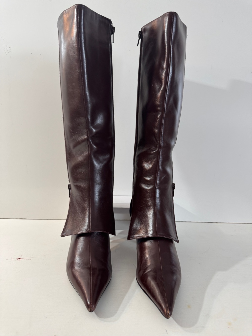 Jeffrey Campbell Women's Tall Pointed-Toe Leather Boots. NEW NEVER WORN! Size 7